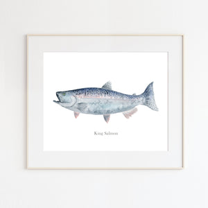 King Salmon Watercolor Print