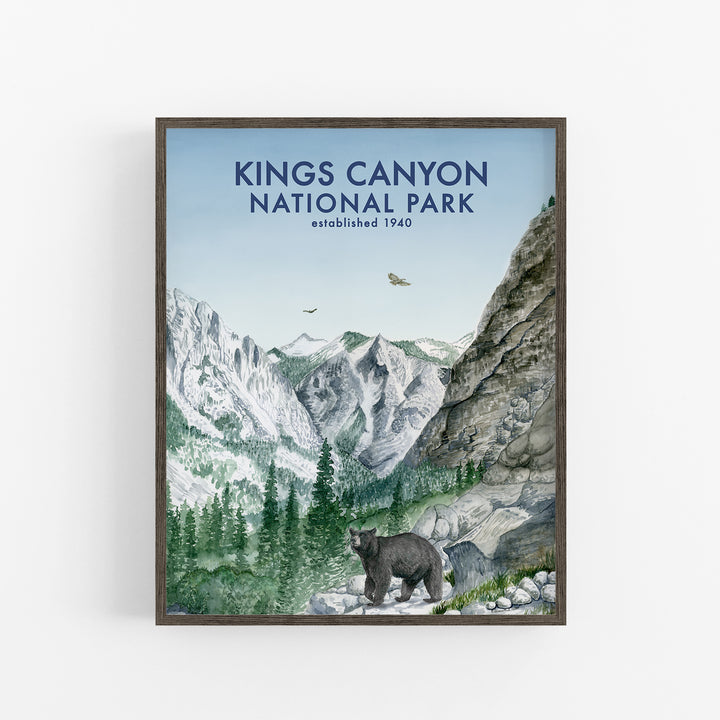 Kings Canyon National Park Poster - Tiny Toes Design