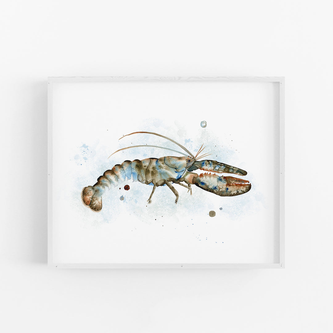 Lobster Watercolor Print - Tiny Toes Design