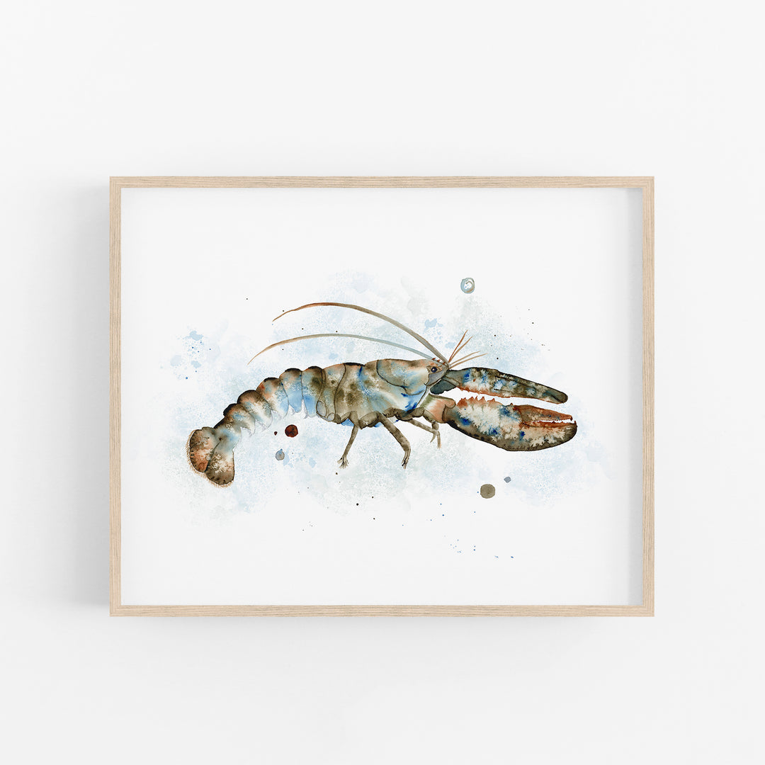 Lobster Watercolor Print - Tiny Toes Design