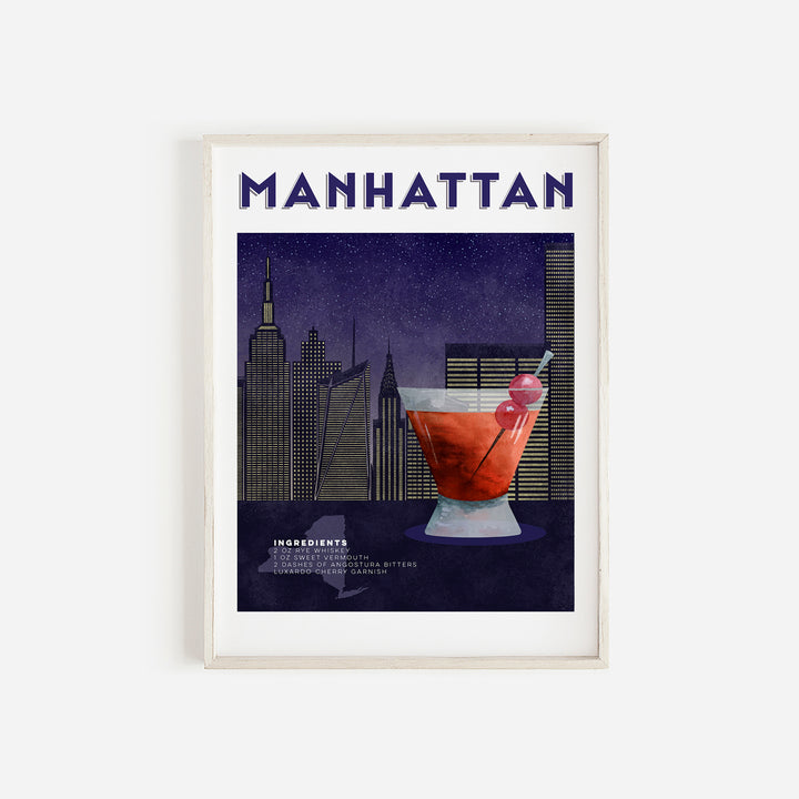 Manhattan Cocktail Poster