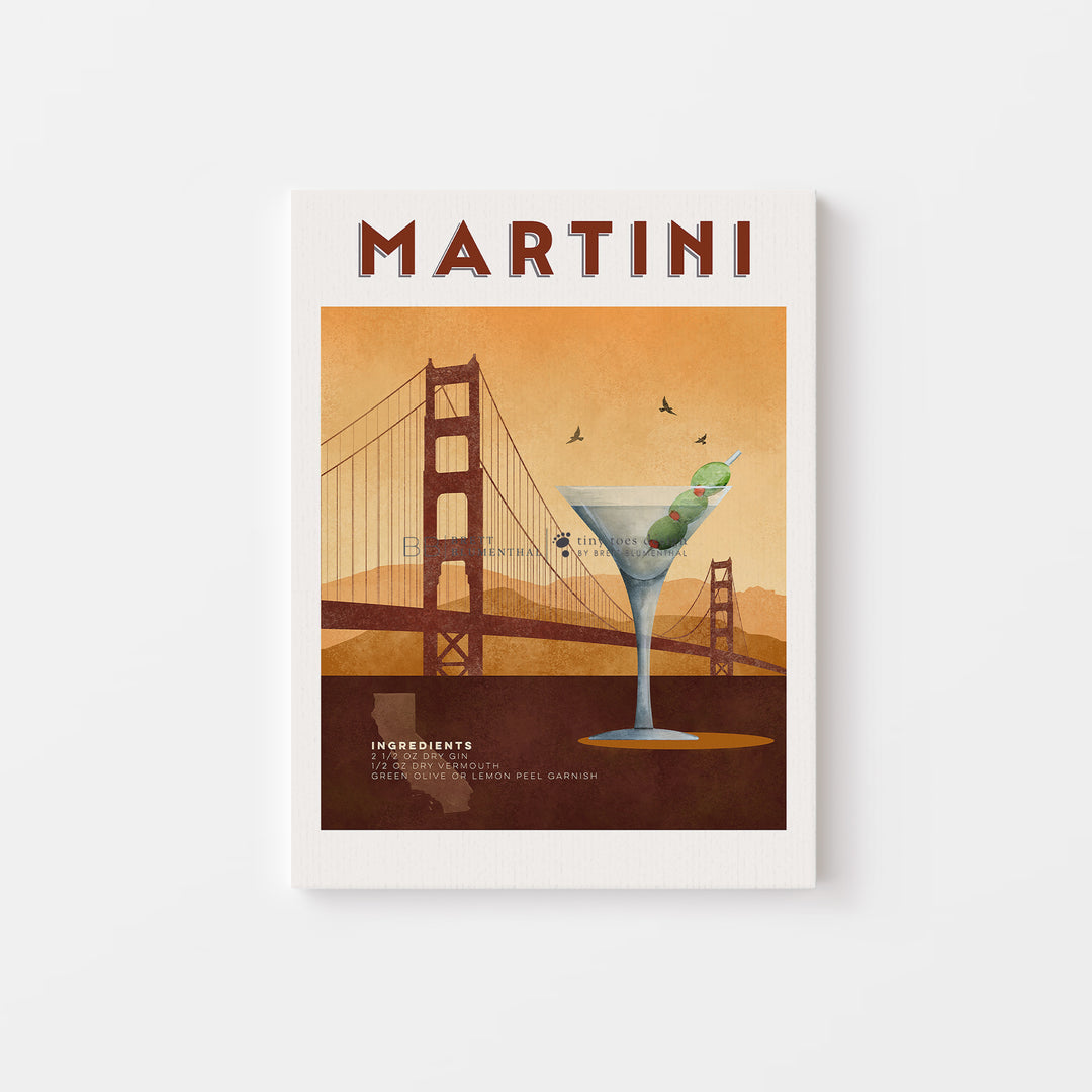 Martini Stretched Canvas