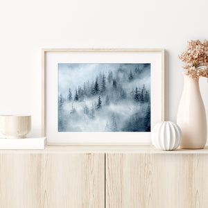 Original Hand-Painted Watercolor of Forest