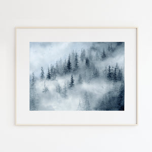 Misty Rise Watercolor Painting