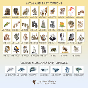 Mom and Baby Animal Art Choices