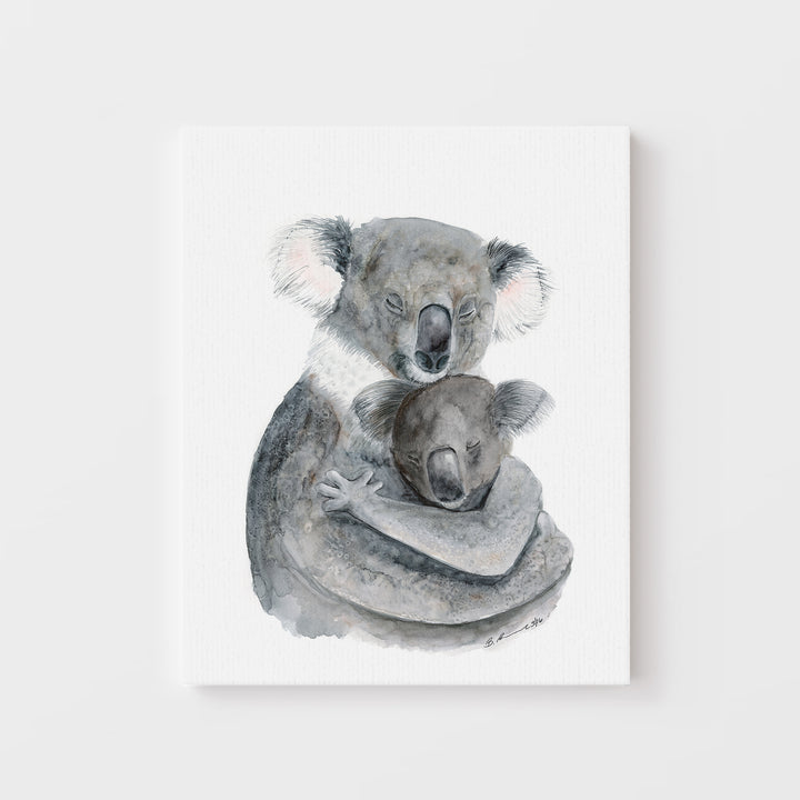 Mom and Baby Koala Watercolor - Aussie Nursery Art - Tiny Toes Design