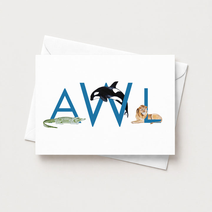 Personalized Animal Name Stationery - Tiny Toes Design