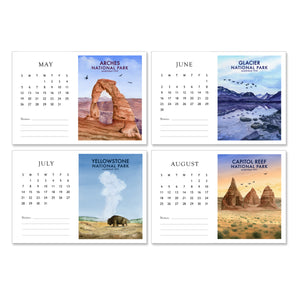 May through August Desk Calendar 2024