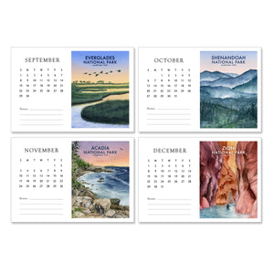 National Park Desk Calendar 2024