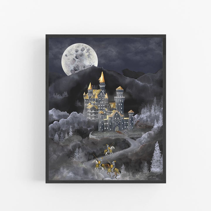 Night at the Castle Kid's Room Decor - Vertical Orientation - Tiny Toes Design