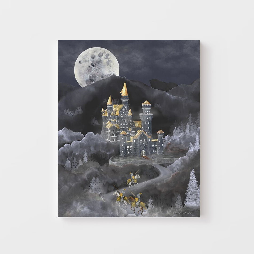 Night at the Castle Kid's Room Decor - Vertical Orientation - Tiny Toes Design
