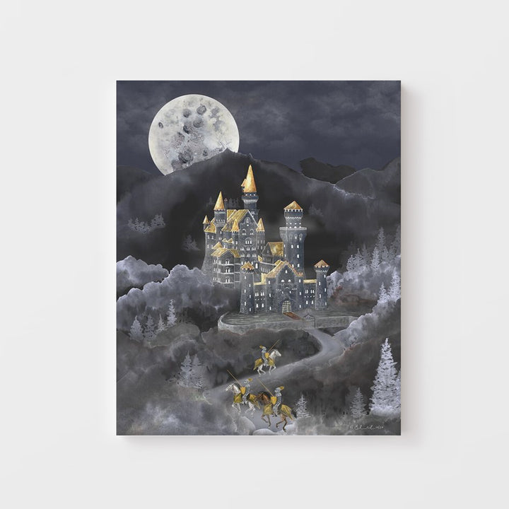 Night at the Castle Kid's Room Decor - Vertical Orientation - Tiny Toes Design