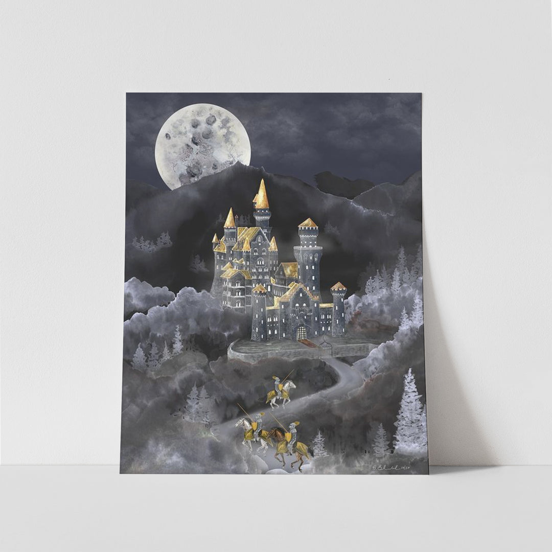 Night at the Castle Kid's Room Decor - Vertical Orientation - Tiny Toes Design