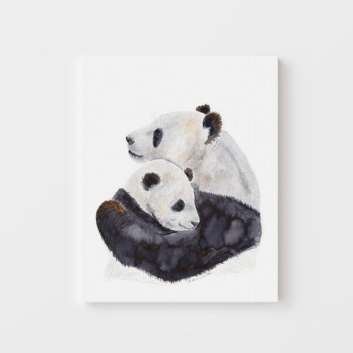 Mom and Baby Panda Nursery Art - Tiny Toes Design