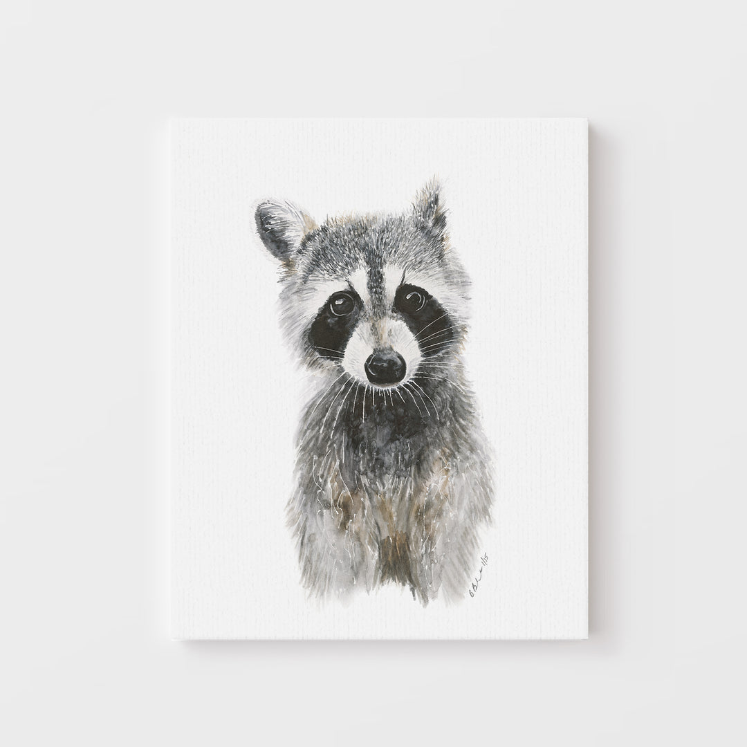 Baby Racoon Design Baby Raccoon Print | Woodland Animal Nursery Decor – Tiny Toes Design