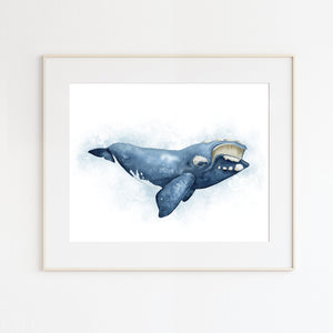 Right Whale Watercolor