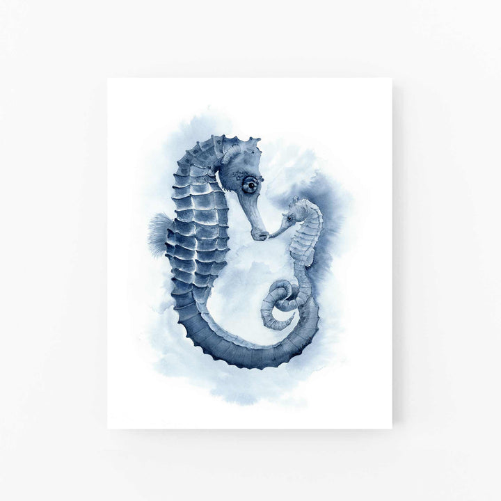 Parent and Baby Seahorse Art Print - Tiny Toes Design