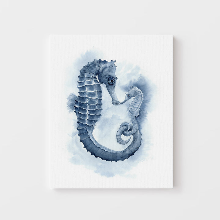 Parent and Baby Seahorse Art Print - Tiny Toes Design