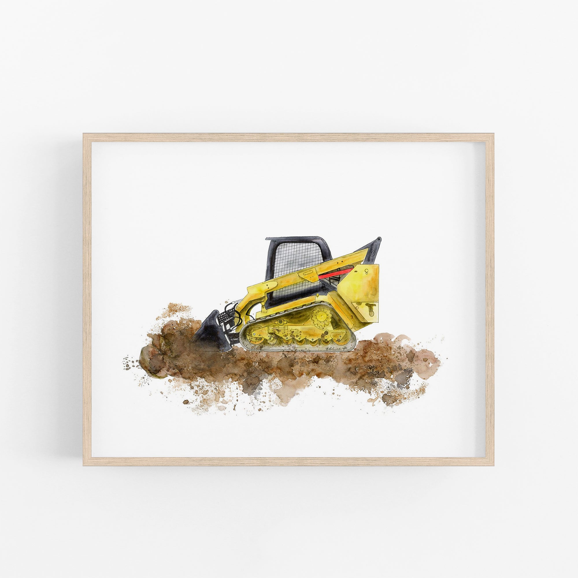 Skid Steer Loader Print | Construction Nursery Art – Tiny Toes Design