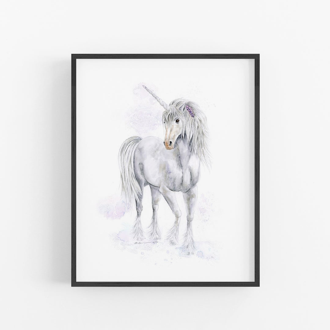 Aquarelle Licorne - Déco Chambre Fille