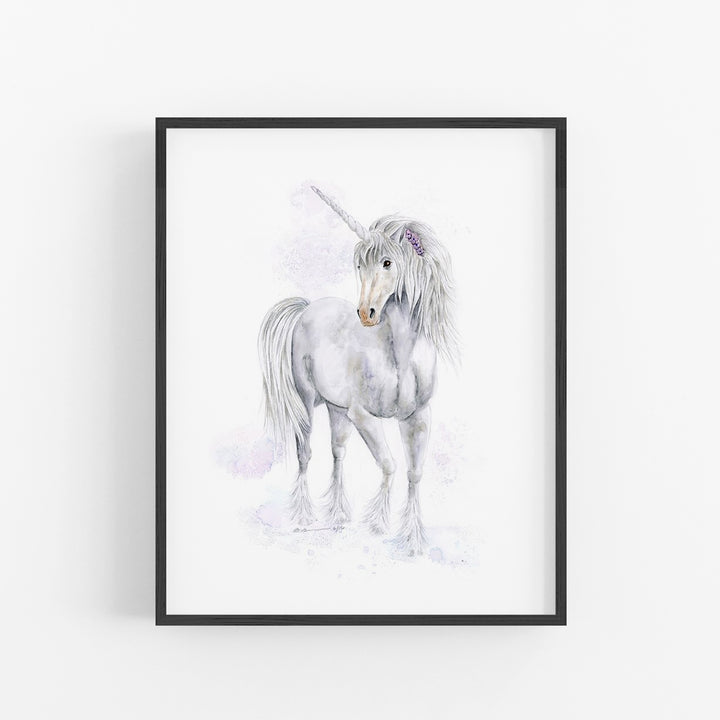 Aquarelle Licorne - Déco Chambre Fille