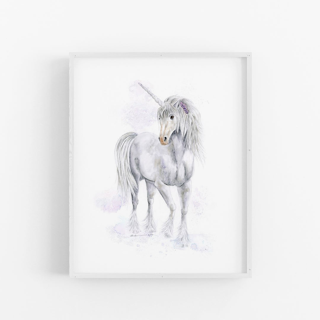 Aquarelle Licorne - Déco Chambre Fille