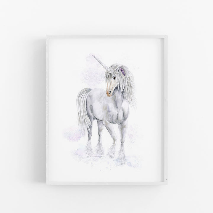Aquarelle Licorne - Déco Chambre Fille