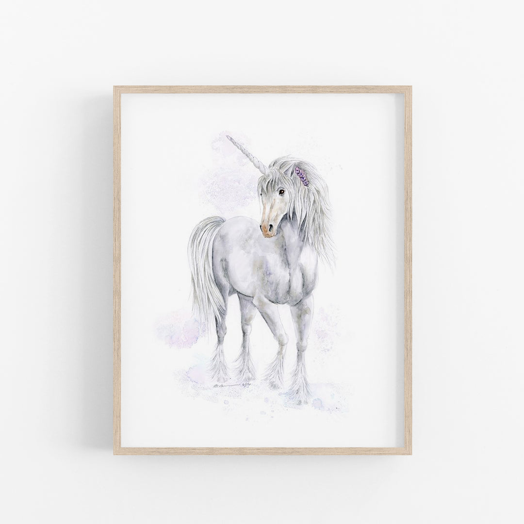 Aquarelle Licorne - Déco Chambre Fille