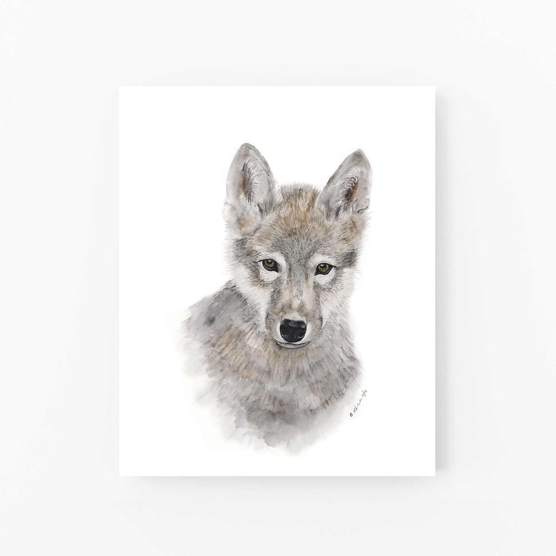 Baby Wolf Pup Print - Tiny Toes Design