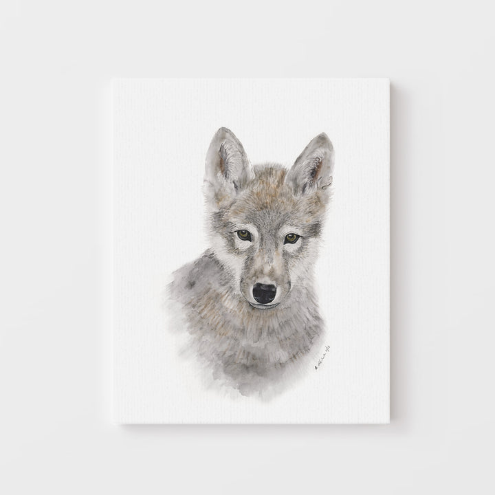 Baby Wolf Pup Print - Tiny Toes Design