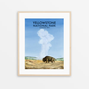 Yellowstone Watercolor Painting