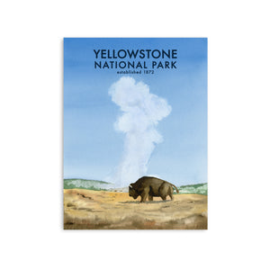 Old Faithful Watercolor Print