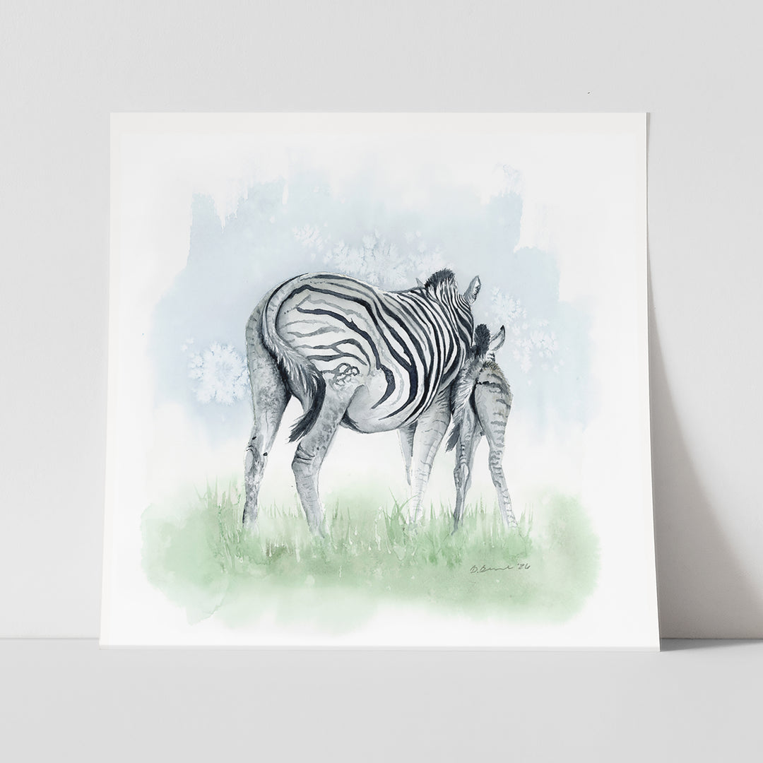 Kindred Zebras print - Tiny Toes Design - Paper Print