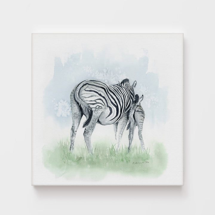 Kindred Zebras print - Tiny Toes Design - Gallery Wrapped Canvas