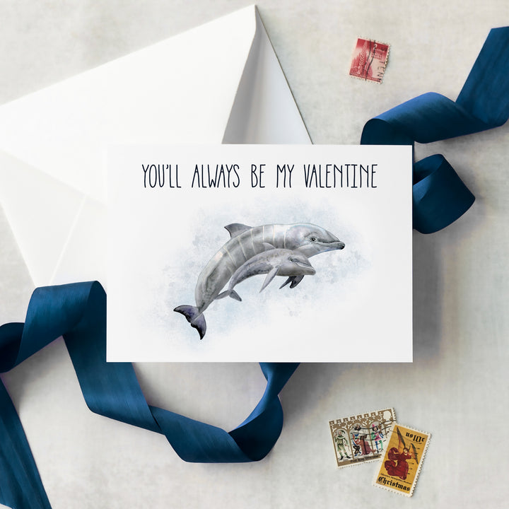 Dolphin Valentine's Day Card