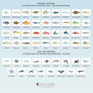 Fish Options for Fish Print Set