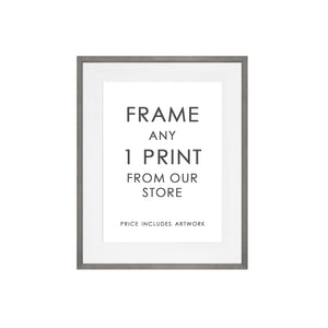Single Framed Art Print - Includes Artwork