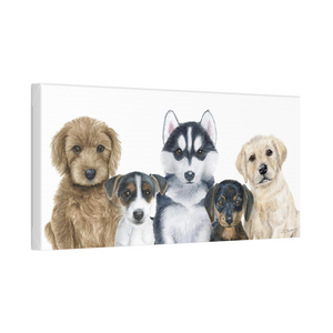Canvas Puppy Nursery Art