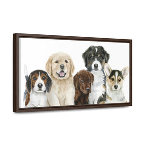 Framed Gallery Wrapped Puppy Wall Decor