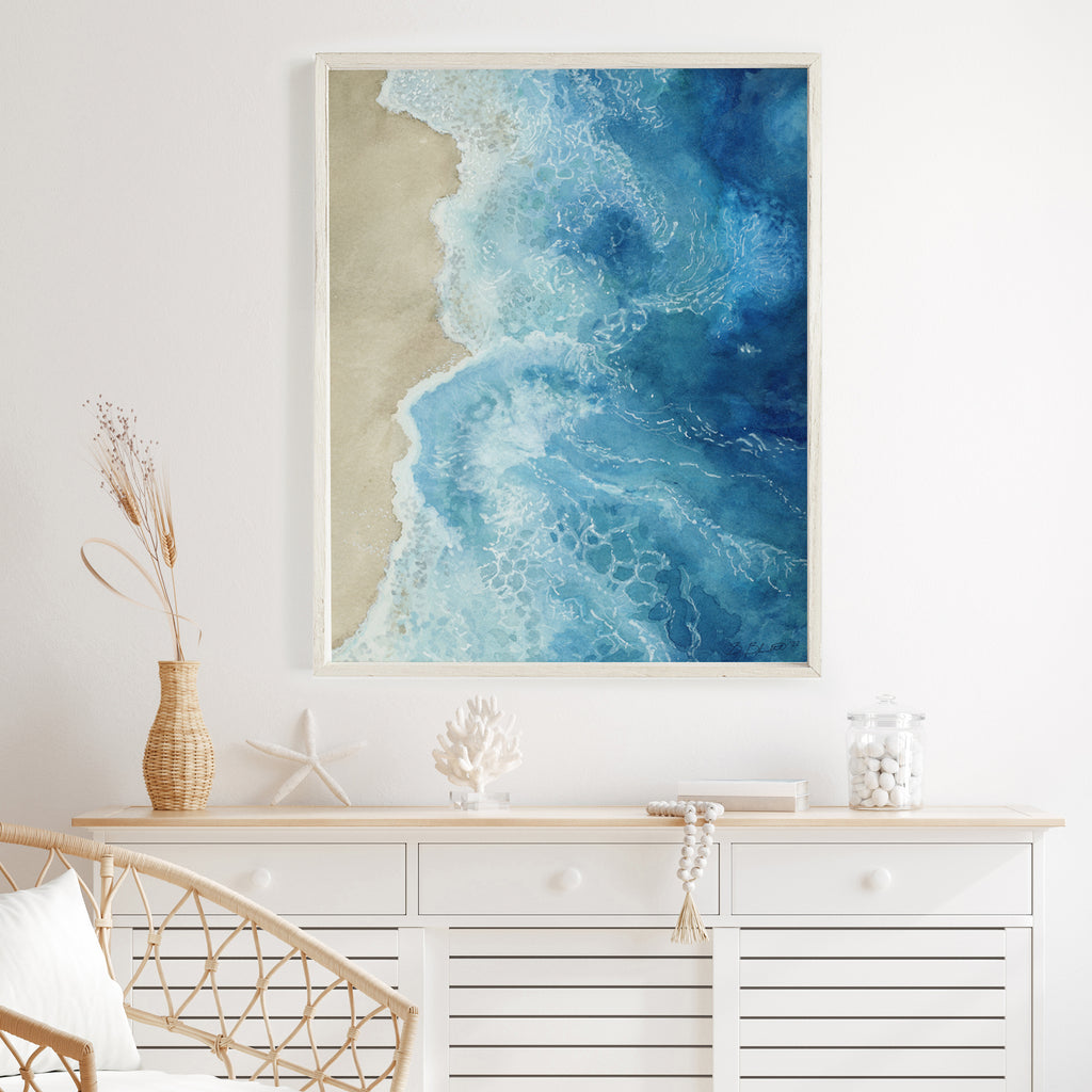 DesignQ Cliffs By The Blue Ocean I - 航海&沿岸 フレーム付き
