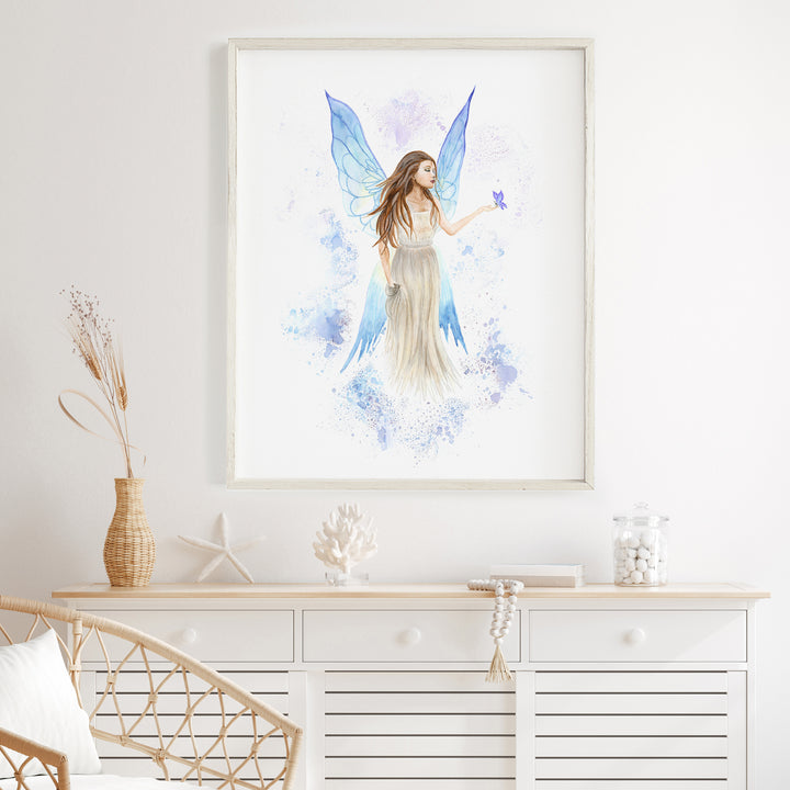 a picture of a fairy holding a butterfly