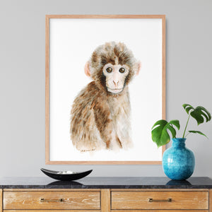 Monkey Baby Room Print
