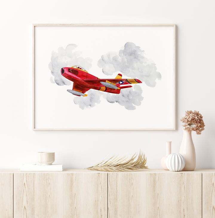 Vintage Airplane Playroom Decor