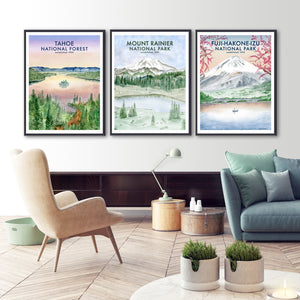 Mountain and Hiking Poster Set
