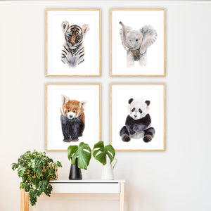 Asian Baby Animal Nursery Prints