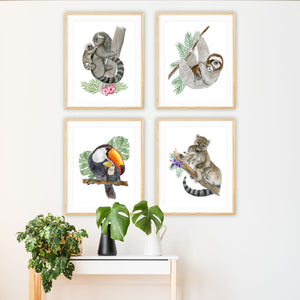 Tropical Mom and Baby Animal Print Set