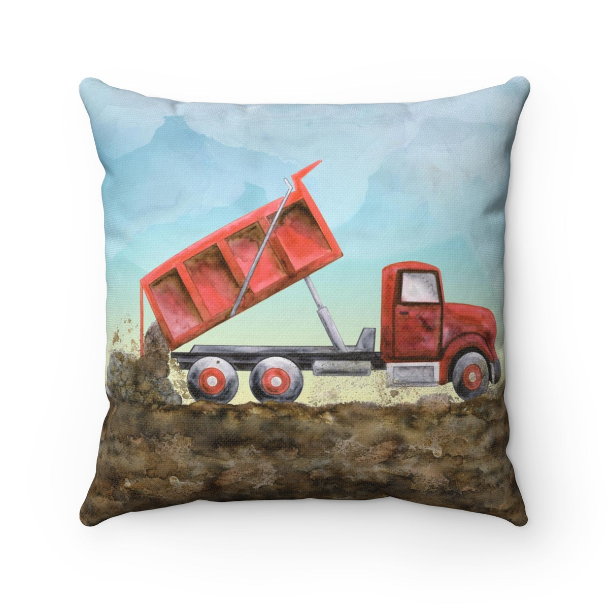 Dump Truck Kid's Pillow - Tiny Toes Design