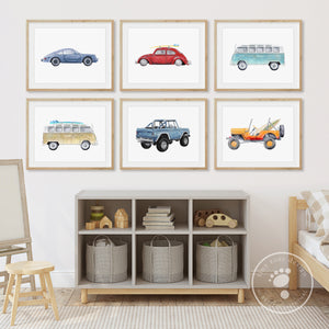 Classic Cars and Trucks Playroom Decor