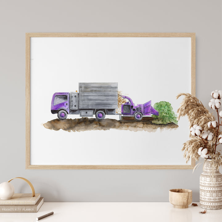 Woodchipper Truck Wall Art