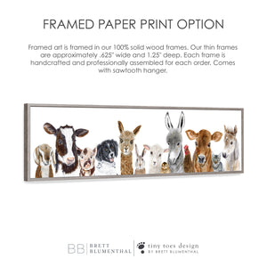 Framed Paper Print Option for Nursery Wall Art